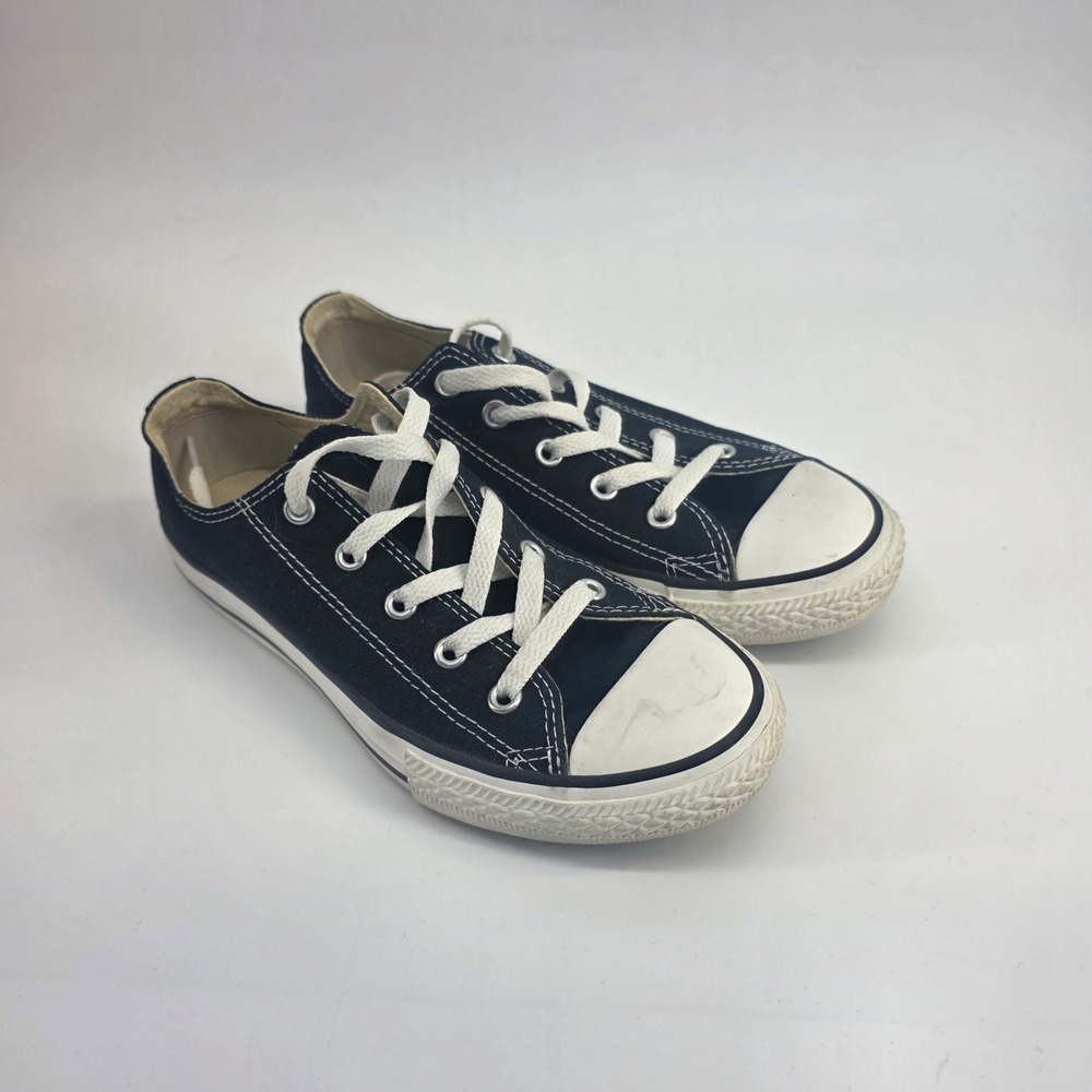 Converse Chuck Taylor All Star Low Top Black Canvas Sneakers Size 3 Youth
